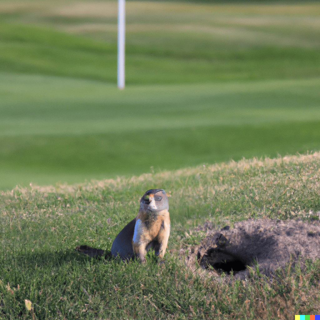 gopher on golf course