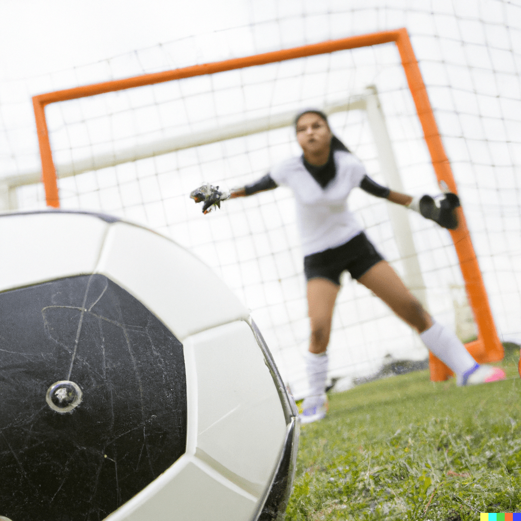 soccer goalie facing penalty kick