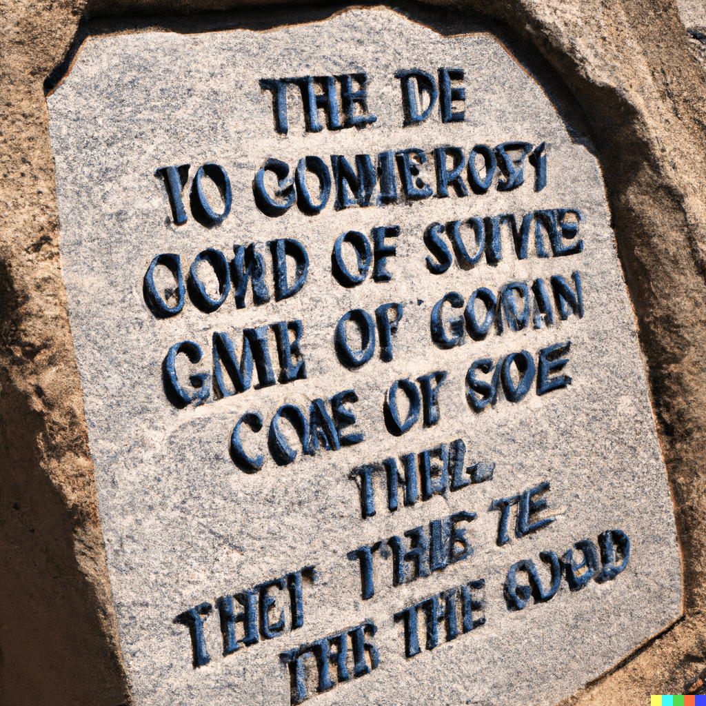 ten commandments stone tablet