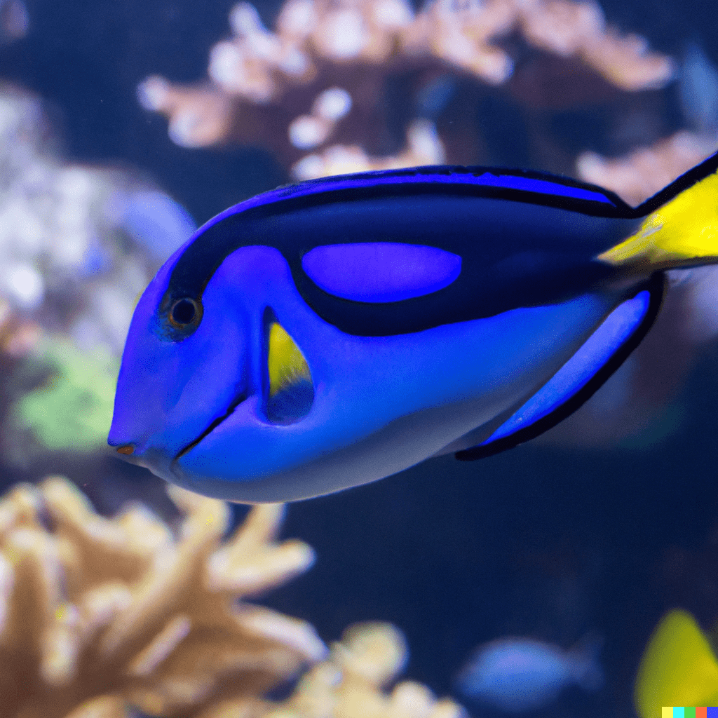 photograph of blue tang