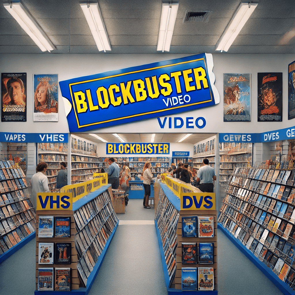 a Blockbuster video store