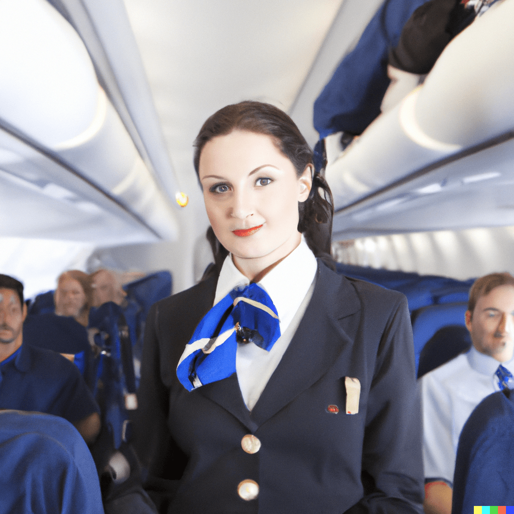 flight attendant on plane