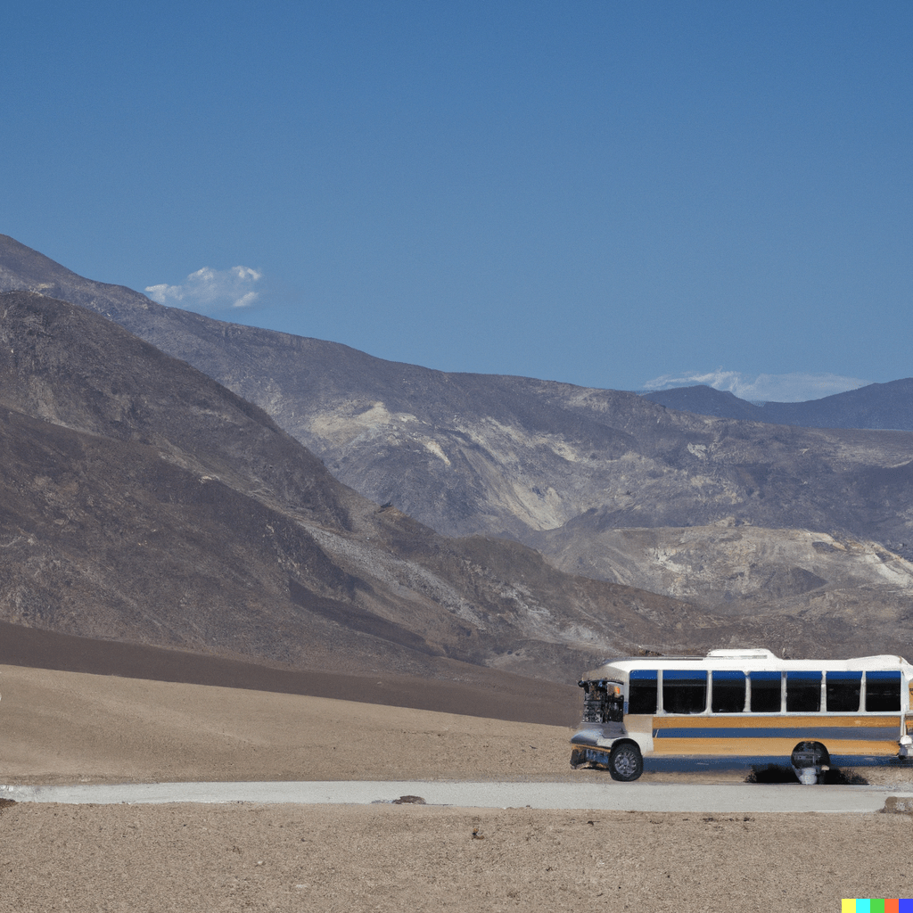 bus in Death Valley