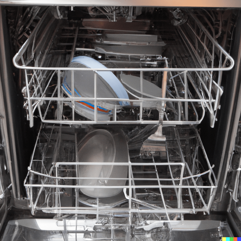 an automatic dishwasher being loaded